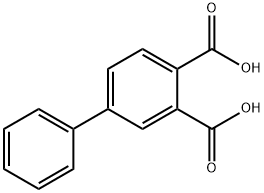 3,4-ビフェニルジカルボン酸 化学構造式