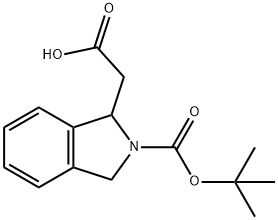 2-(2-(tert-Butoxycarbonyl)isoindolin-1-yl)acetic acid Struktur