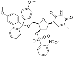 1-[5-O-(4,4'-DIMETHOXYTRITYL)-3-O-NITROPHENYLSULFONYL-2-DEOXY-BETA-D-LYXOFURANOSYL]THYMINE Structure