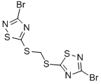 BIS(3-BROMO-1,2,4-THIADIAZOL-5-YLTHIO)METHANE 化学構造式