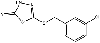 5-(3-氯苯甲基硫代)-2-巯基-1,3,4-噻二唑, 444791-16-6, 结构式