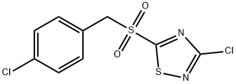 3-CHLORO-5-(4-CHLOROBENZYLSULFONYL)-1,2,4-THIADIAZOLE Struktur