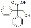 α-ヒドロキシメチル-α-フェニルベンゼン酢酸 化学構造式