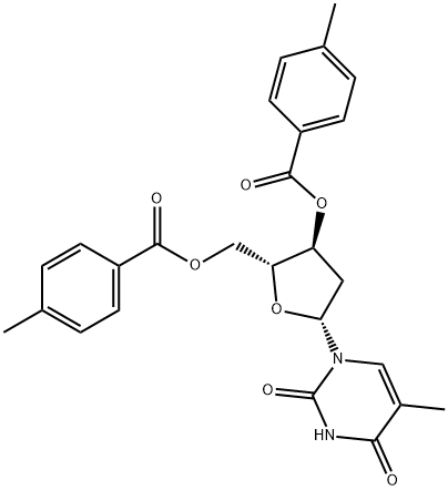 3',5'-DI-O-(4-METHYLBENZOYL)-THYMIDINE Structure