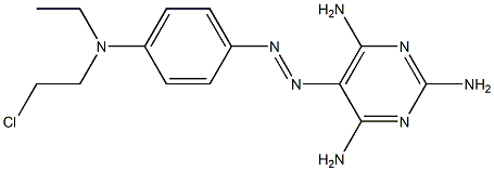 5-[[p-[(2-クロロエチル)エチルアミノ]フェニル]アゾ]ピリミジン-2,4,6-トリアミン 化学構造式