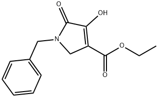 1-ベンジル-4-ヒドロキシ-5-オキソ-2,5-ジヒドロ-1H-ピロール-3-カルボン酸エチルエステル 化学構造式