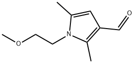 1-(2-メトキシエチル)-2,5-ジメチル-1H-ピロール-3-カルブアルデヒド 化学構造式
