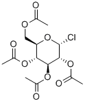 2,3,4,6-テトラ-O-アセチル-Α-D-グルコピラノシルクロリド 化学構造式
