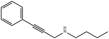 N-ブチル-3-フェニル-2-プロピン-1-アミン HYDROCHLORIDE 化学構造式