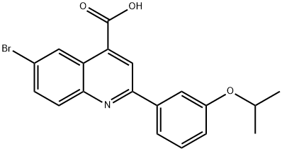 6-BROMO-2-(3-ISOPROPOXY-PHENYL)-QUINOLINE-4-CARBOXYLIC ACID Structure