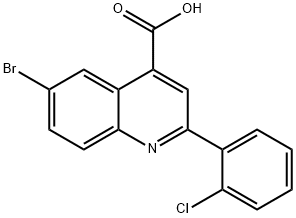 6-ブロモ-2-(2-クロロフェニル)キノリン-4-カルボン酸 化学構造式