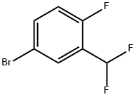 1-ブロモ-4-フルオロ-3-(ジフルオロメチル)ベンゼン 化学構造式