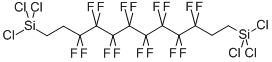 1,8-BIS(TRICHLOROSILYLETHYL)HEXADECAFLUOROOCTANE Struktur