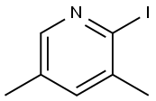 2-碘-3,5-二甲基吡啶 结构式