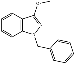 1-ベンジル-3-メトキシ-1H-インダゾール 化学構造式