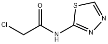 2-クロロ-N-1,3,4-チアジアゾール-2-イルアセトアミド 化学構造式