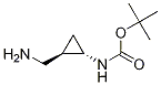 TERT-BUTYL (1S,2R)-2-(AMINOMETHYL)CYCLOPROPYLCARBAMATE Structure