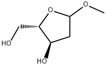 Methyl-2-deoxy-L-erythro-pentofuranose Struktur