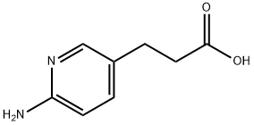 3-(6-アミノピリジン-3-イル)プロパン酸 化学構造式