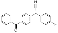 2-(4-BENZOYLPHENYL)-2-(4-FLUOROPHENYL)ACETONITRILE 化学構造式