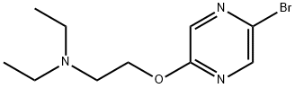 2-((5-ブロモピラジン-2-イル)オキシ)-N,N-ジエチルエタンアミン 化学構造式