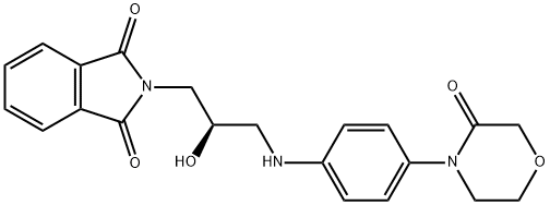 2-[(2R)-2-Hydroxy-3-[[4-(3-oxo-4-Morpho linyl)phenyl]aMino]propyl]-1H-isoindole-1 ,3(2H)-dione Struktur