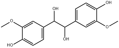 1,2-Bis(3-methoxy-4-hydroxyphenyl)-1,2-ethanediol 结构式