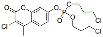 Phosphoric acid 3-chloro-4-methyl-2-oxo-2H-1-benzopyran-7-yl=bis(3-chloropropyl) ester Struktur