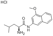 (S)-2-アミノ-N-(4-メトキシ-2-ナフタレニル)-4-メチルペンタンアミド・塩酸塩 化学構造式