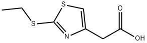 [2-(エチルチオ)-1,3-チアゾール-4-イル]酢酸 化学構造式