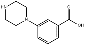 3-ピペラジン-1-イル安息香酸 化学構造式