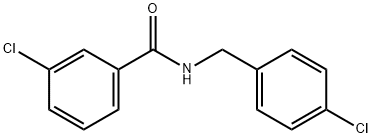 3-氯-N-(4-氯苄基)苯甲酰胺, 446855-38-5, 结构式
