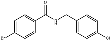 4-ブロモ-N-(4-クロロベンジル)ベンズアミド 化学構造式