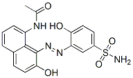 4-Hydroxy-3-[[8-(acetylamino)-2-hydroxy-1-naphtyl]azo]benzenesulfonamide 结构式