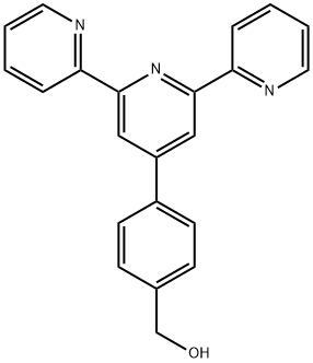 4′-[4-(ヒドロキシメチル)フェニル]-2,2′:6′,2′′-テルピリジン 化学構造式