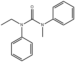 N-エチル-N'-メチル-N,N'-ジフェニル尿素 化学構造式