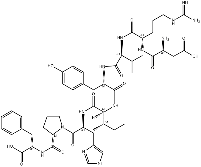 アンギオテンシン(ヒト型) 化学構造式