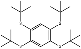 1,2,4,5-テトラキス(tert-ブチルチオ)ベンゼン 化学構造式