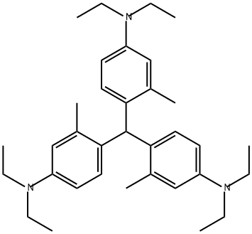 トリス[4-(ジエチルアミノ)-2-メチルフェニル]メタン 化学構造式