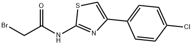2-[(Bromoacetyl)amino]-4-(4-chlorophenyl)-1,3-thiazole, N-(Bromoacetyl)-4-(4-chlorophenyl)-1,3-thiazol-2-amine 结构式