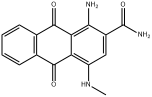 1-amino-9,10-dihydro-4-(methylamino)-9,10-dioxoanthracene-2-carboxamide Structure