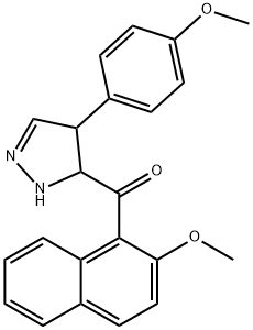 (2-methoxy-1-naphthyl) [4-(p-methoxyphenyl)-2-pyrazolin-5-yl] ketone Structure
