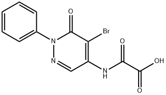 (5-bromo-6-oxo-1-phenyl-pyridazin-4-yl)carbamoylformic acid Struktur