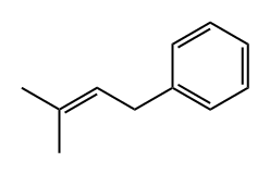(3-甲基丁-2-烯-1-基)苯,4489-84-3,结构式