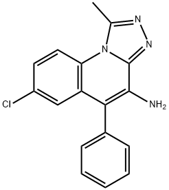 7-クロロ-1-メチル-5-フェニル[1,2,4]トリアゾロ[4,3-a]キノリン-4-アミン 化学構造式