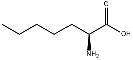 (S)-2-アミノヘプタン酸 化学構造式