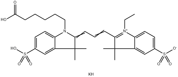 青色素3单功能性己酸染料,钾盐(CY3),449175-57-9,结构式