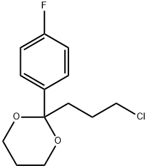 2-(3-Chloropropyl)-2-(4-fluorophenyl)-1,3-dioxane 化学構造式