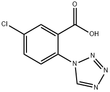 5-クロロ-2-(1H-テトラゾール-1-イル)安息香酸 化学構造式