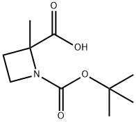 2-Methyl-1,2-azetidinedicarboxylic acid 1-(1,1-dimethylethyl) ester Structure